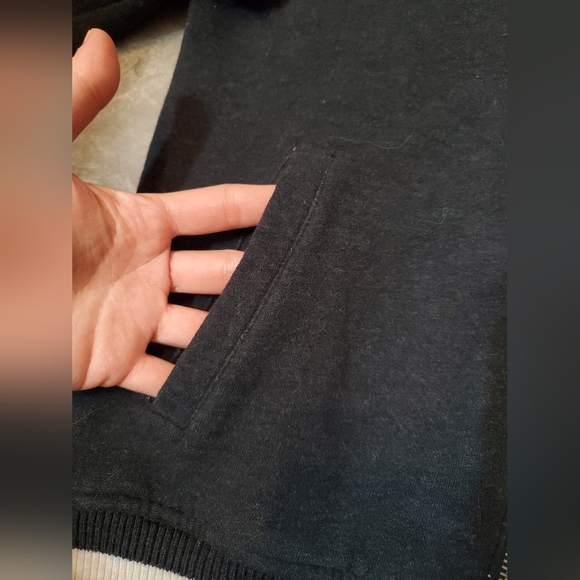 Roots Bomber Jacket. Black, A Bit Dewashed. Bit Of White. Fitted. M. Varsity. - Picture 6 of 13